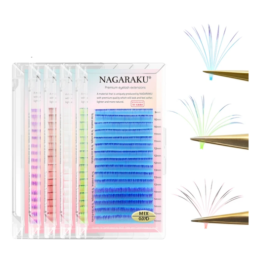 Pestañas Nagaraku Auto Fan Colores Pastel